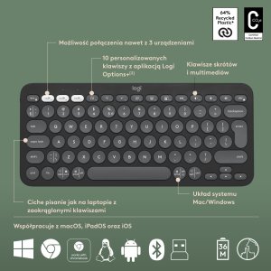Klawiatura + mysz Logitech Pebble 2 Combo (920-012239) + Brio 100 (960-001585) 7