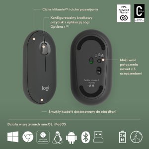 Klawiatura + mysz Logitech Pebble 2 Combo (920-012239) + Brio 100 (960-001585) 8