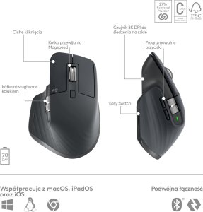 Klawiatura + mysz Logitech MX Keys S Combo Graphite (920-011614) + Brio 100 (960-001585) 32