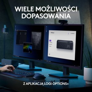 Klawiatura Logitech MX Keys S Plus Bezprzewodowa Graphite US (920-011589) + Brio 100 (960-001585) 30