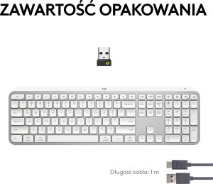 Klawiatura Logitech MX Keys S Grey US (920-011588) + Brio 100 (960-001585) 32