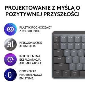 Klawiatura Logitech MX Mechanical Mini for Mac (920-010837) + Brio 100 (960-001585) 29
