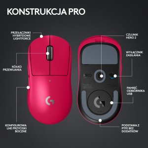 Mysz Logitech G PRO X SuperLight 2 (910-006797) + G Pro X Czarne (981-000818) 3