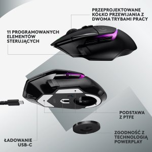 Mysz Logitech G502 X Plus (910-006162) + G Pro X Czarne (981-000818) 8