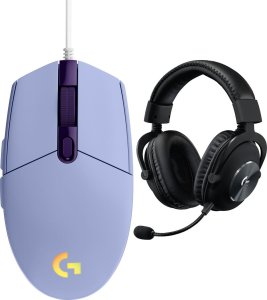 Mysz Logitech G203 Lightsync  (910-005853) + G Pro X Czarne (981-000818) 1