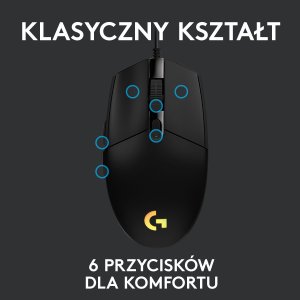Mysz Logitech G203 Lightsync (910-005796) + G Pro X Czarne (981-000818) 11