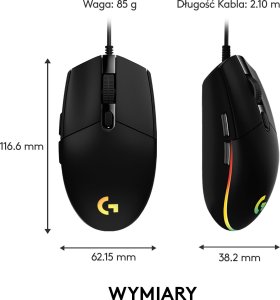 Mysz Logitech G203 Lightsync (910-005796) + G Pro X Czarne (981-000818) 5