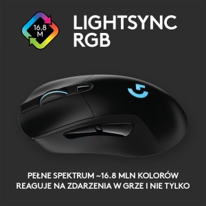 Mysz Logitech G703 Lightspeed (910-005640) + G Pro X Czarne (981-000818) 2