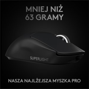 Mysz Logitech G Pro X Superlight Black (910-005880) + G Pro X Czarne (981-000818) 3
