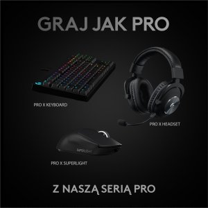 Mysz Logitech G Pro X Superlight Black (910-005880) + G Pro X Czarne (981-000818) 9