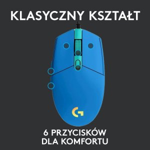 Mysz Logitech G102 Lightsync (910-005801) + G Pro X Czarne (981-000818) 11