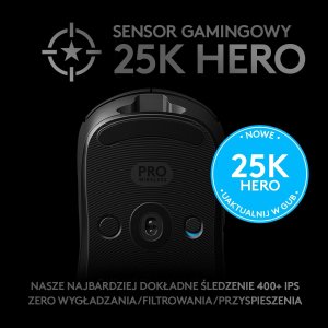 Mysz Logitech G Pro Wireless (910-005272) + G Pro X Czarne (981-000818) 4