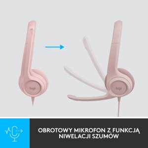 Słuchawki Logitech H390 Rose (981-001281) + C270 (960-001063) 3