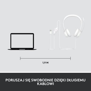 Słuchawki Logitech H390 Off White (981-001286) + C270 (960-001063) 9