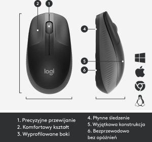 Mysz Logitech M190 (910-005905) + Studio Series - GRAPHITE (956-000049) 4