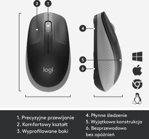 Mysz Logitech M190 Full-size (910-005906) + Studio Series - GRAPHITE (956-000049) 8