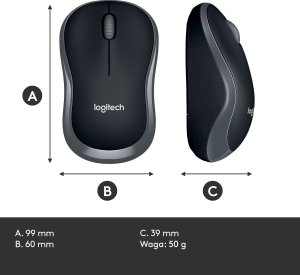 Mysz Logitech M185 Szara (910-002238) + Studio Series - GRAPHITE (956-000049) 6