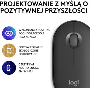 Mysz Logitech Pebble Mouse 2 M350s (910-007015) + Studio Series - MID GREY (956-000052) 6