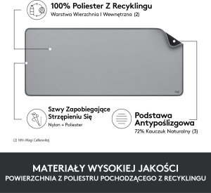 Mysz Logitech M240 Silent czarna (910-007119) + Studio Series - MID GREY (956-000052) 13