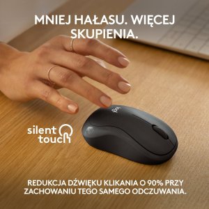 Mysz Logitech M240 Silent czarna (910-007119) + Studio Series - MID GREY (956-000052) 2