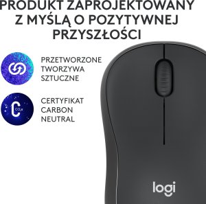 Mysz Logitech M240 Silent czarna (910-007119) + Studio Series - MID GREY (956-000052) 7