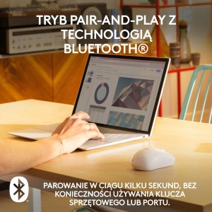 Mysz Logitech M240 Silent biała (910-007120) + Studio Series - MID GREY (956-000052) 8