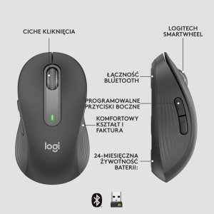 Mysz Logitech M650 L Grafitowy (910-006236) + Studio Series - MID GREY (956-000052) 2