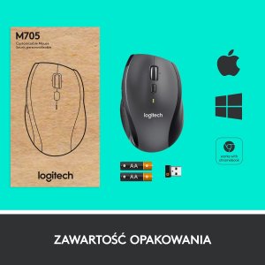 Mysz Logitech M705 Marathon (910-001949) + Studio Series - MID GREY (956-000052) 10