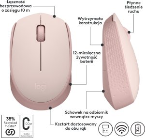 Mysz Logitech M171 różowa (910-006865) + Studio Series - GRAPHITE (956-000049) 10