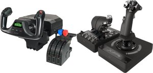 Joystick Logitech G Saitek Pro Flight Yoke System USB (945-000004) + G X56 Hotas (945-000059) 1