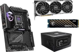 MSI GeForce RTX 4070 Ventus 3X E1 OC + Płyta Z890 CARBON WIFI + Zasilacz MAG A850GL PCIE5 II 850W + GRATIS Dysk SSD Spatium M450 V1 1TB  / MSI Z890 CARBON WIFI 1