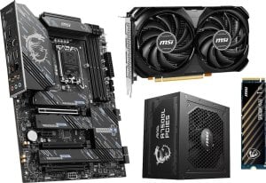 MSI GeForce RTX 4060 Ti Ventus 2X Black OC + Płyta Z890 GAMING PLUS WIFI + Zasilacz MAG A750GL PCIE5 750W + GRATIS Dysk SSD Spatium M450 V1 1TB / MSI Z890 GAMING PLUS WIFI 1