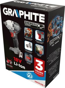 Klucz udarowy Graphite Klucz udarowy bezszczotkowy 18V, 330Nm, Energy+ 58G028-1 + akumulator 4 Ah z ładowarką 58GE132 4