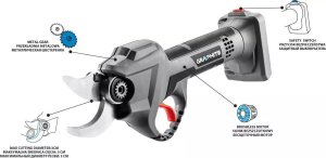 Sekator Graphite Sekator Graphite 58G029 akumulatorowy + akumulator 4 Ah z ładowarką 58GE132 17