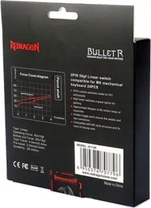 Klawiatura Redragon Redragon K606 Lakshmi Red switch (K606-OG&GY&BK) + A113 R Bullet Keycaps (A113 R) 21
