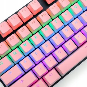 Klawiatura Redragon Redragon K630 DragonBorn Outemu Red (RED-K630RGB) + A130 PBT Doubleshot Pink Keycaps (A130 Pink) 11
