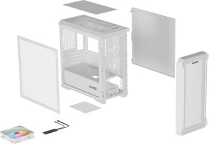 Obudowa Genesis Irid 503 ARGB Lite biała (NPC-2224) + 3-pack Oxal 120 ARGB Biały 22