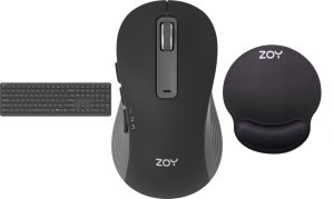 Klawiatura ZOY Klawiatura ZOY ZKB880 + Mysz ZOY bezprzewodowa ZMS88 + Podkładka ZOY żelowa czarna ZMP25 2