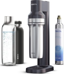 Saturator Brita sodaTRIO Czarny + Szklana butelka sodaTRIO 2-pak 2