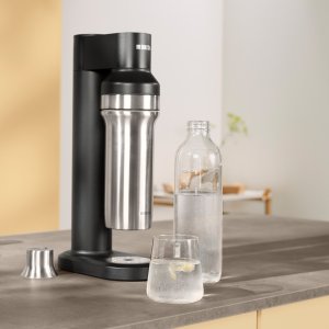 Saturator Brita sodaTRIO Biały + Szklana butelka sodaTRIO 2-pak 15