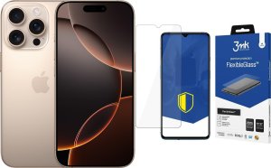 Smartfon Apple Smartfon Apple iPhone 16 Pro 256GB Desert Titanium (MYNK3) + FlexibleGlass 1