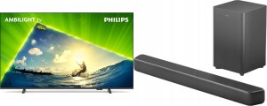 Telewizor Philips 50PUS8209/12 QLED 50'' 4K Ultra HD Titan OS Ambilight + Soundbar Philips TAB5309/10 1