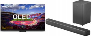 Telewizor Philips 55OLED908/12 OLED 55'' 4K Ultra HD Google TV Ambilight + Soundbar Philips TAB5309/10 1