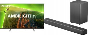 Telewizor Philips 55PUS8118/12 LED 55'' 4K Ultra HD Ambilight + Soundbar Philips TAB5309/10 1