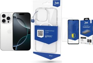 Smartfon Apple iPhone 16 Pro 128GB White Titanium (MYNE3) + FlexibleGlass + Etui MagCase 1