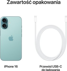 Smartfon Apple iPhone 16 256GB Teal (MYEJ3) + Etui MagCase 10