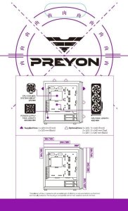 Obudowa PREYON Obudowa PREYON Nest Meshy (PRENM02B) + Zasilacz PREYON EAGLE POWER GOLD 1000W 5