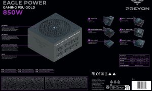 Obudowa PREYON Obudowa PREYON Nest Meshy+ (PRENMP04B) + Zasilacz PREYON EAGLE POWER GOLD 850W 34