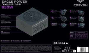 Obudowa PREYON Obudowa PREYON Nest Windy+ Black + Zasilacz PREYON EAGLE POWER GOLD 850W 27