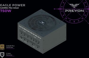 Obudowa PREYON Obudowa PREYON Nest Meshy+ (PRENMP04B) + Zasilacz PREYON EAGLE POWER GOLD 750W 34